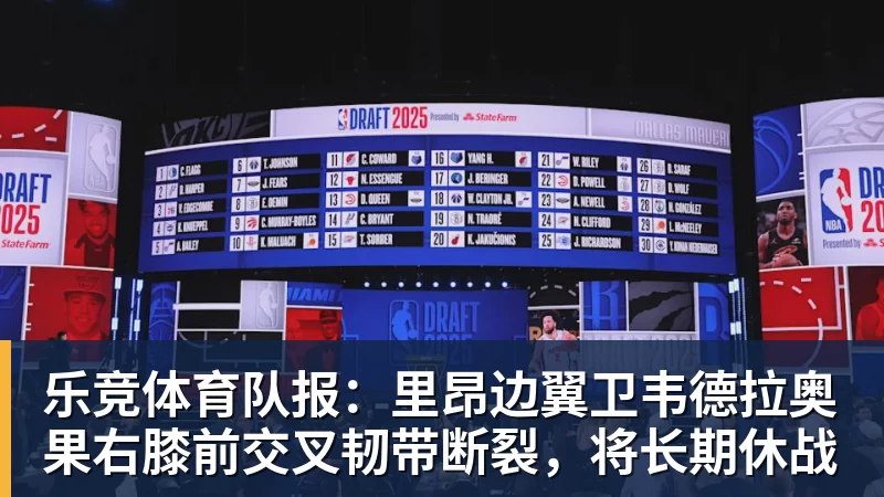 乐竞体育队报：里昂边翼卫韦德拉奥果右膝前交叉韧带断裂，将长期休战